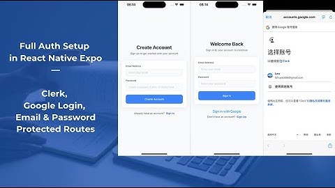 Full Auth Setup in React Native Expo — Clerk, Google Login, Email & Protected Routes