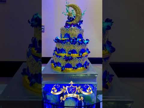 Pastel de quinceañera azul por FAOS events @faosevents