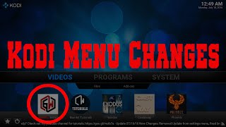 How to change kodi menu & add addons to home screen