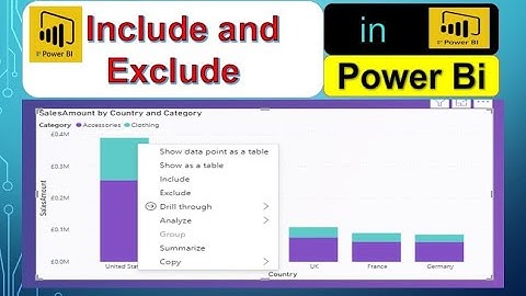How to Include and Exclude in Power BI