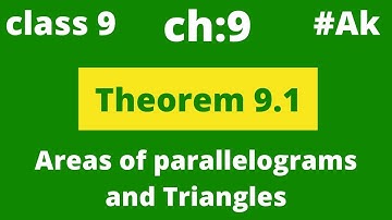 #2 class 9 Theorem 9.1 area of parallelograms on same base and between same parallel is equal