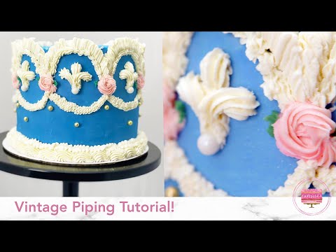 How to Make a Lambeth Inspired Vintage Piped Cake