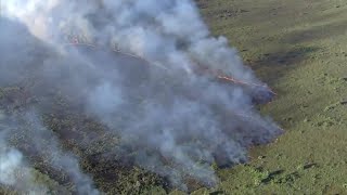 Massive brush fire continues to burn in Miami-Dade County