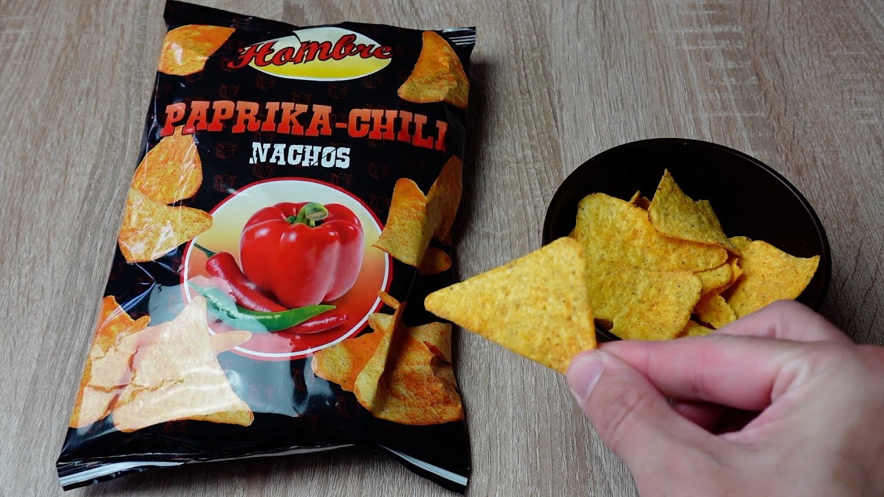 Hombre Nachos Paprika-Chili 🫑 Geröstete Mais-Chips mit Paprika-Chili ...
