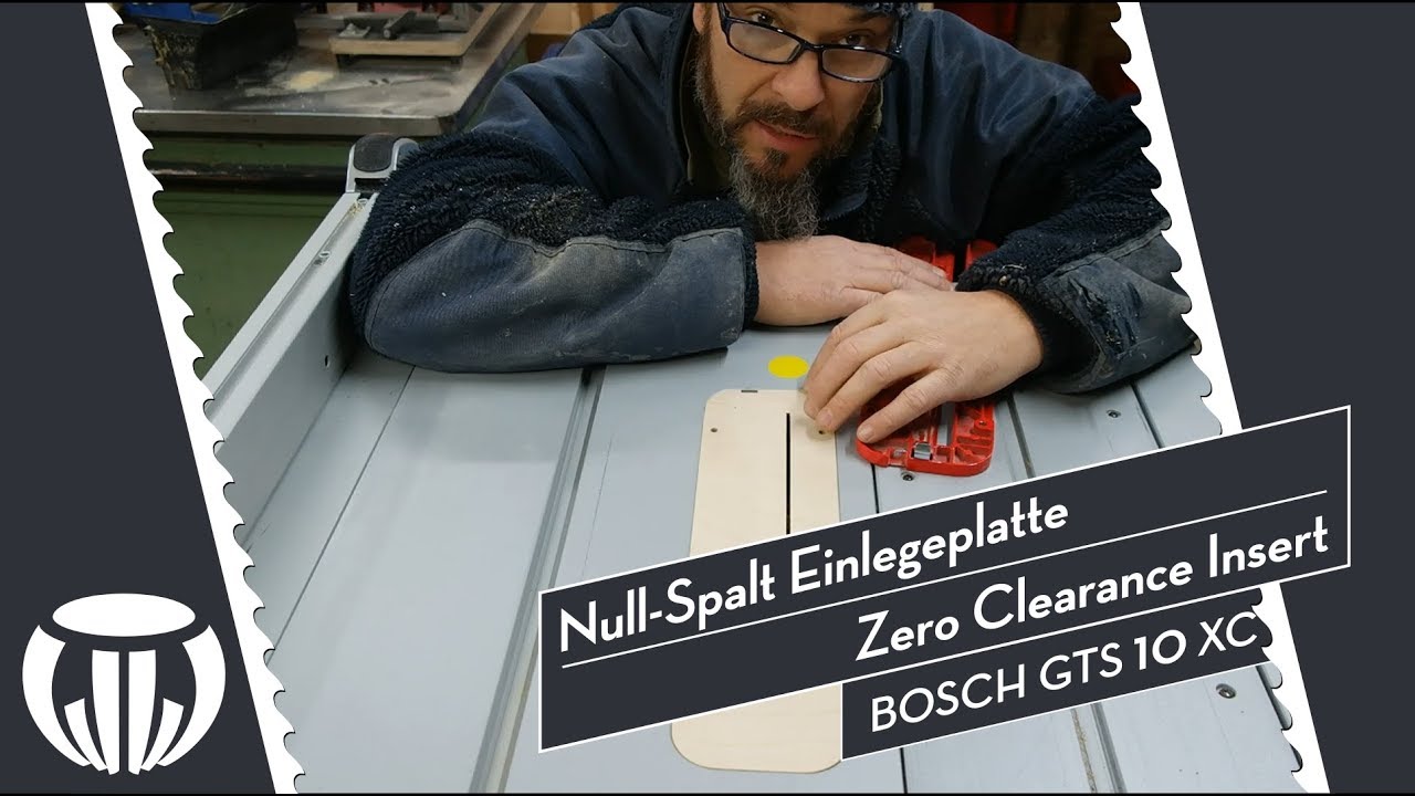 Null-Spalt Einlegeplatte (Zero Clearance) für DeWalt DWE7492