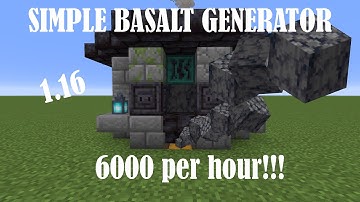 Minecraft 1.16 Simple Basalt Generator Tutorial Works in 1.19 and Fututre Updates