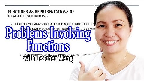 Real Life Problems Involving Functions ||TAGALOG MATH TUTORIAL||Teacher Weng Math