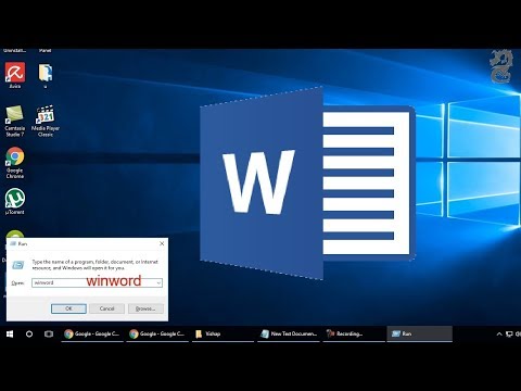 How to open Microsoft Word using run command