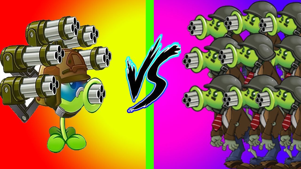 Plants Vs Zombies | Gatling Pea Zombie Vs Gatling Pea Mutual Teammate ...