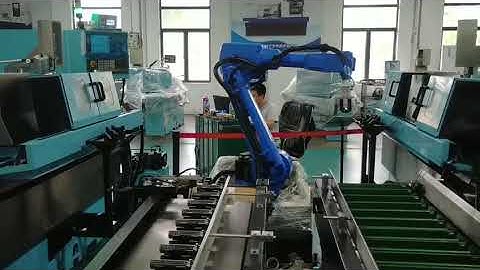 Robot automatic loading and unloading material for grinding