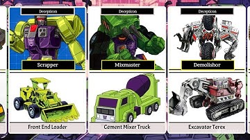 All Constructicons Across Transformers Universe.