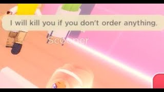 WORKERS THREATEN ME AT GLACE ICE CREAM PARLOR!! - ROBLOX Trolling