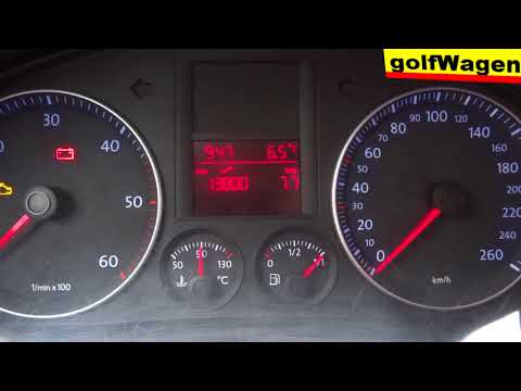 VW Golf 5 how to check service time