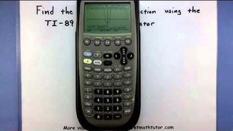 Pre-Calculus Finding the zeros of a function using the TI-89