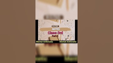 Karnataka State Syllabus class3 /Notes / Mental arithmetic @sabeehams9952