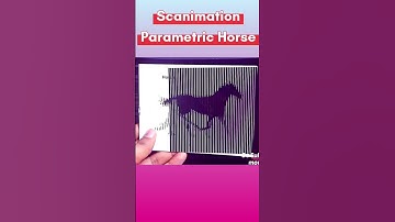 Scanimation | Parametric Horse || A scanimation Book (optical illusion) #shorts