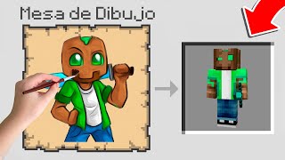 MINECRAFT pero SI DIBUJAS UN YOUTUBER APARECE! 😱😂