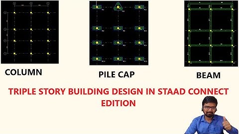 Triple Story Building Design|| Equivalent Static Method || STAAD Pro Connect