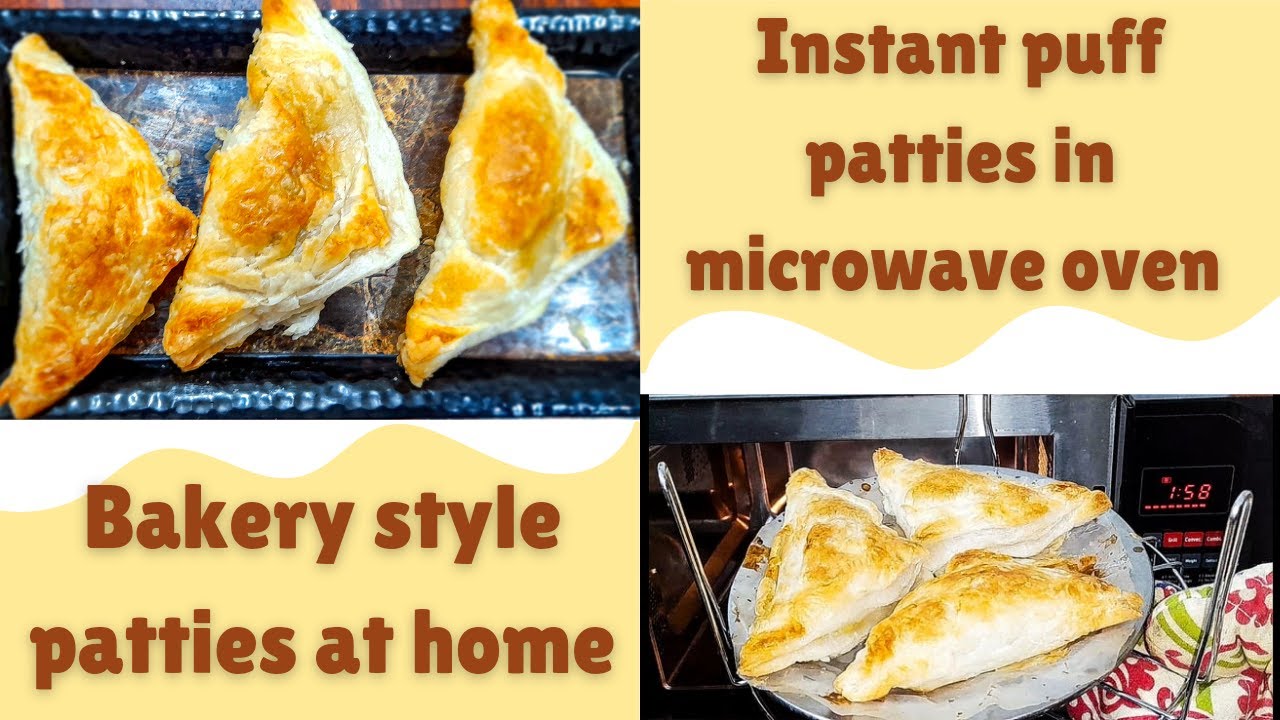 Puff patties recipe in microwave oven with readymade sheet | aloo patty in Godrej microwave oven