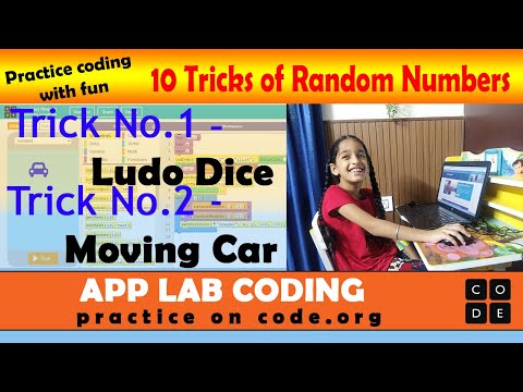 10 Tricks of Random Number Coding  | App Lab Coding - Random Ludo Dice & Moving Car  | whitehat jr