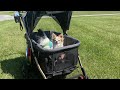 Unboxing the pet rover titan dog stroller assembly and quick test walk with the dogs