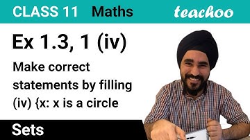 Ex 1.3, 1 (iv) - Fill ⊂ or ⊄: {x: x is a circle in the plane} … {x: x is a - Teachoo