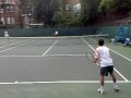 Funny guy playing tennis in Futures F12 Great Britain 2009 in London