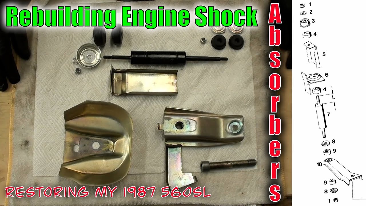 560SL Rebuilding The Engine Shock Absorbers YouTube