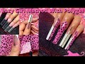 EASY LEOPARD PRINT POLYGEL NAILS | LAZY GIRL METHOD | NAIL TUTORIAL