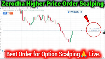 Zerodha Chart par Higher Price Order Live Demo | Zerodha Chart Option Scalping Live | Stop Loss Lmt