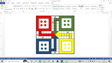 How to design a Ludo Game in MS Word ll Draw Ludo Board in MS Word