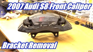 How to remove Brake Caliper Bracket | Guide Pin | 2007 Audi S8  | DIY | Super Easy by The Car Chak 105 views 2 years ago 9 minutes, 43 seconds