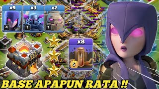 COMBO MALES MIKIR!! TINGGAL SEBAR AUTO RATA!! TH 11 GOLEM PK WITCH ||Clash Of Clans