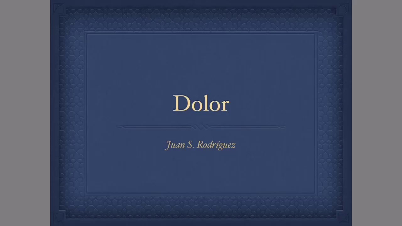 Dolor 1: Generalidades y fisiología