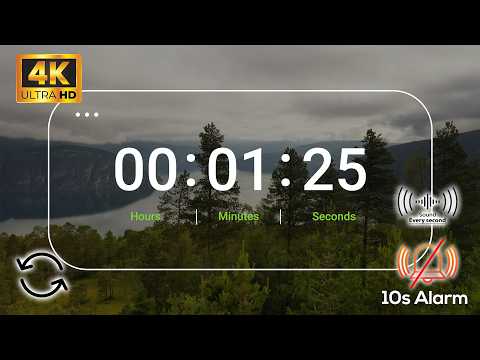 01:25s ⏱️ NO ALARM TIMER 85 Second with Tick Tock Sound Every second - Can Loop, Can Repeat