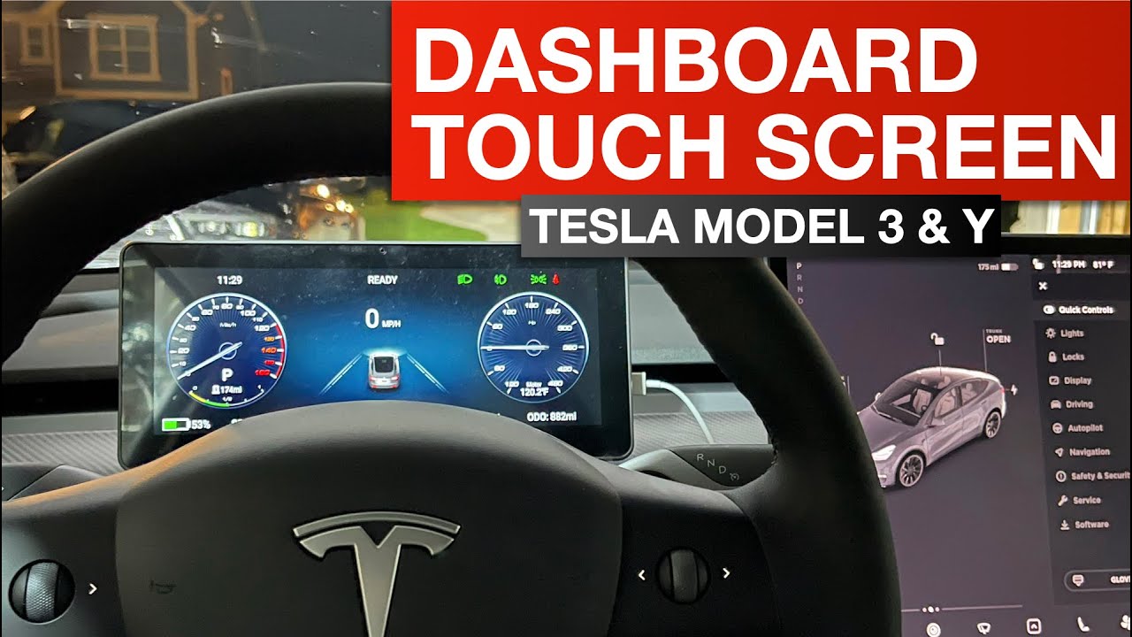 New 2023 Tesla Model Y/3 Instrument Cluster Display Upgrade with Apple  CarPlay #tesla 