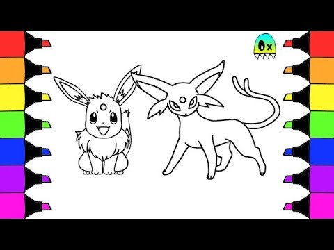  Pokemon  Coloring  Pages  Espeon  and Eevee Evolution Coloring  