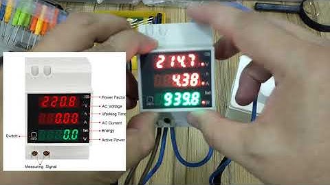 Din Rail Wattmeter Voltmeter LED Display Power Meter AC 80-300V / 100 A - New Collection