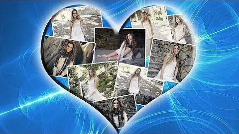 Tutorial Photoshop CS6 - Heart shaped collage (embossed)