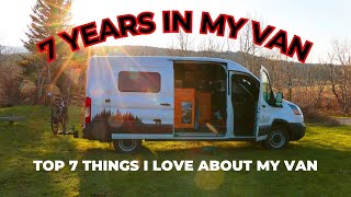 7 years in my self built van, 7 things I love about my van