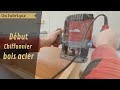 On débute le chiffonnier bois acier.