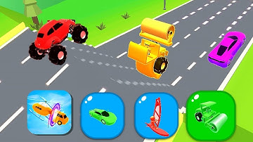 🚗Shape shifting running funny games all levels 1977