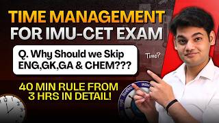 IMU-CET TIME MANAGEMENT|Now control time according to question|CUTT-OFF MANAGED|@themaritimemate