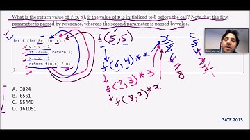What is Return Value of f(p,p) | C C++ Programming | GATE 2013