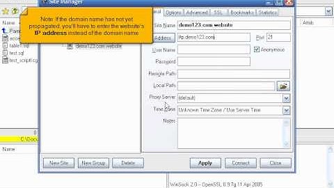 Configuring your website in FlashFXP - FTP Tutorials