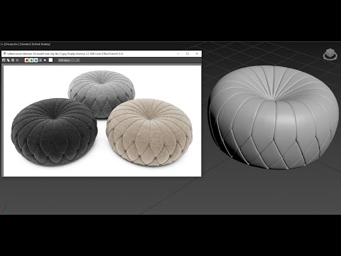 Puffy Modelling In 3ds Max | Sofa Modelling |Esthetic Space Decor