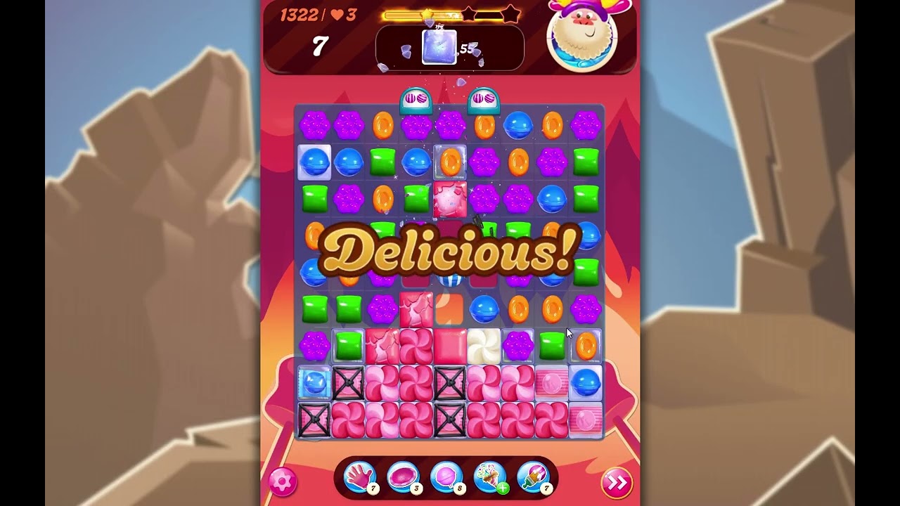 Candy Crush Saga Level 1322 - YouTube