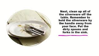 Clearing the table