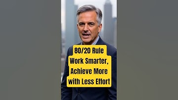 80/20 Rule Work Smarter, Achieve More with Less Effort. #motivation #inspiration