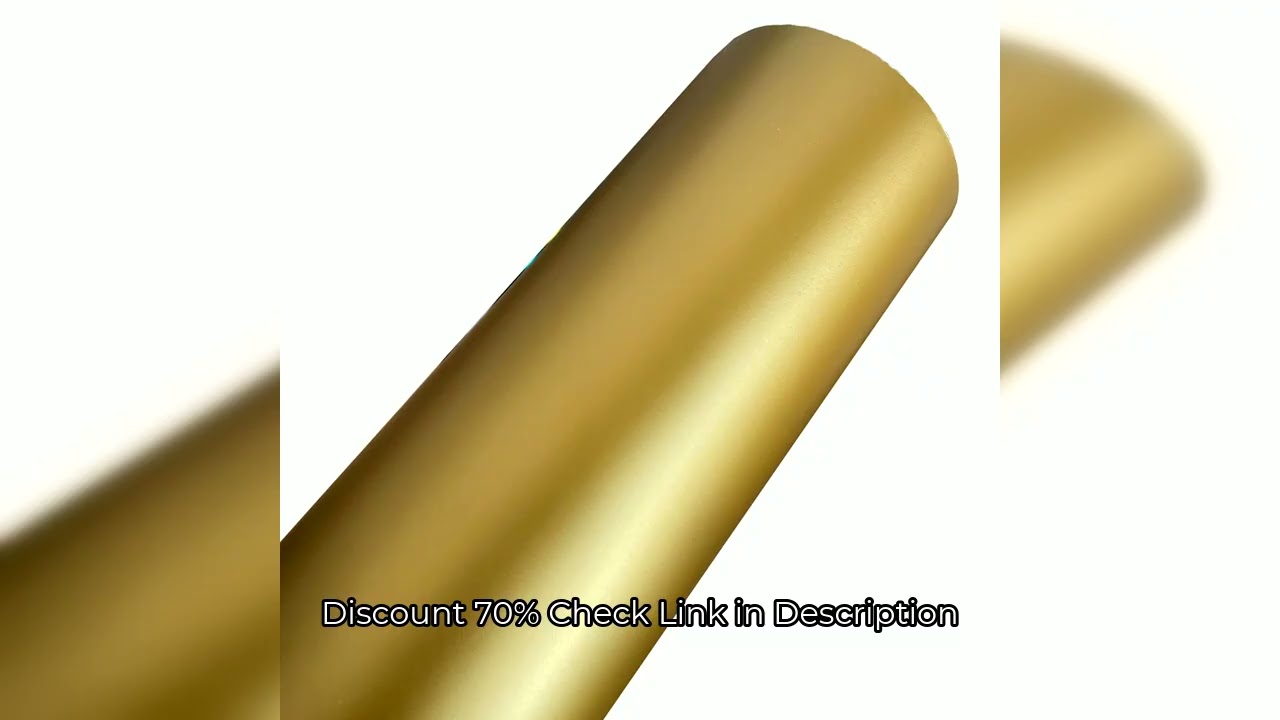 Matte Gold Wrap Vinyl Roll with Air Release DIY Adhesive Car Decal Wrapping